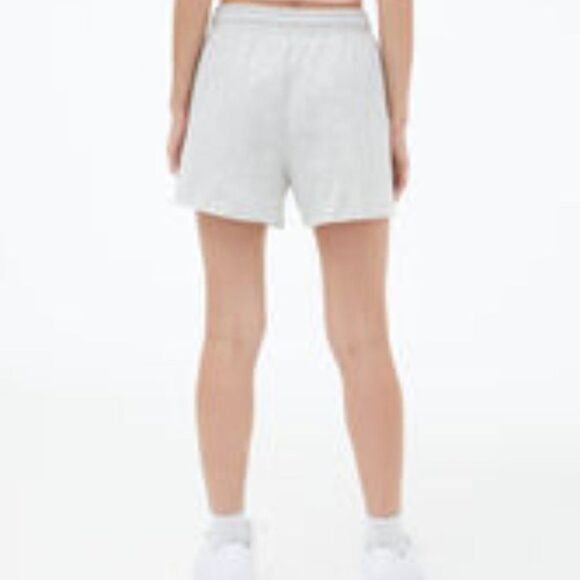 𝅺fleece Factory Women's High Waist Slouchy Shorts Light Grey - Picture 3 of 4
